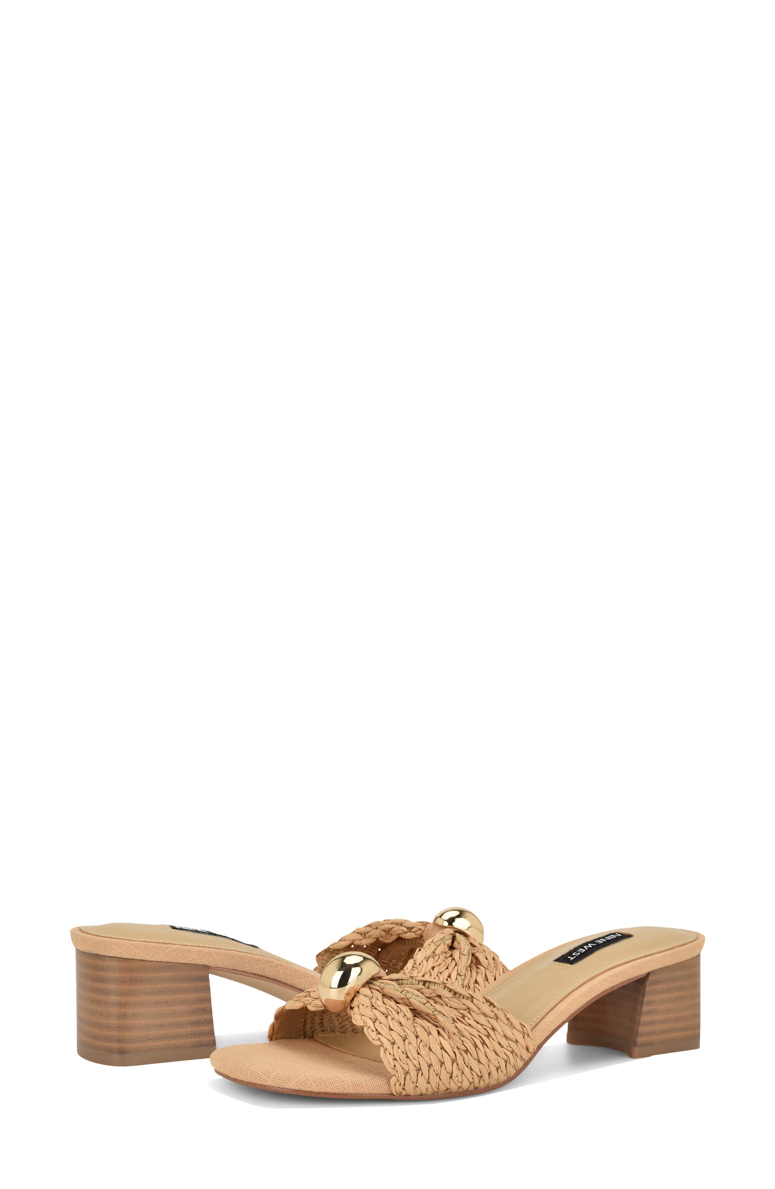 Gerry Block Heel Sandal, Alternate, color, LIGHT NATURAL