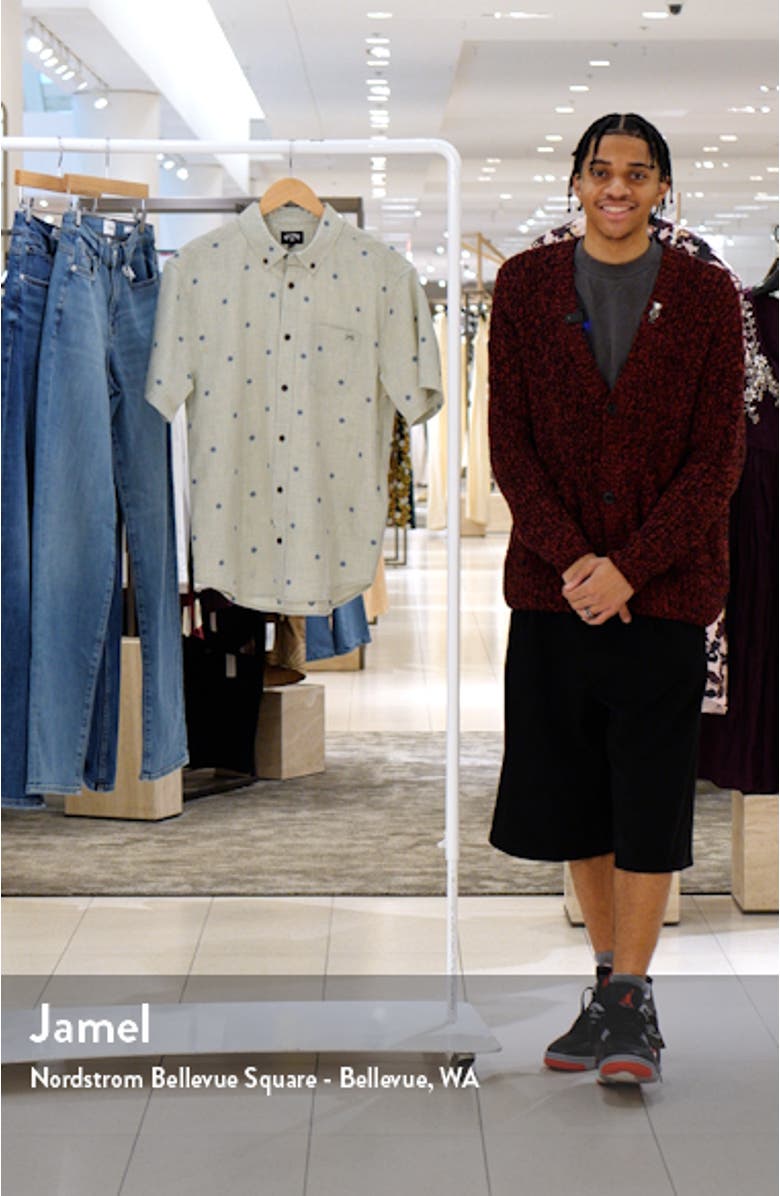 All Day Neat Jacquard Short Sleeve Button-Down Shirt, sales video thumbnail