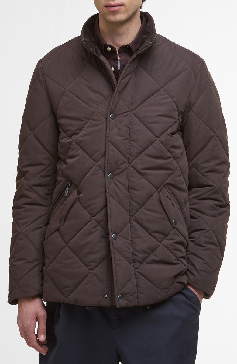 Barbour Chelsea Quilted Jacket, Main, color, Black Oak/ Midnight Oak