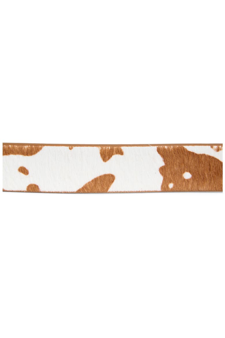Genuine Calf Hair Belt, Alternate, color, CARAMEL