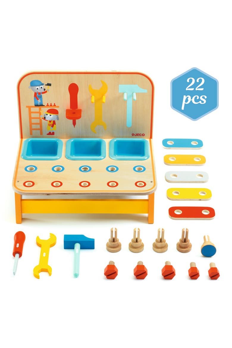 Role Play Bricotoo Wooden Workbench, Alternate, color, MULTI
