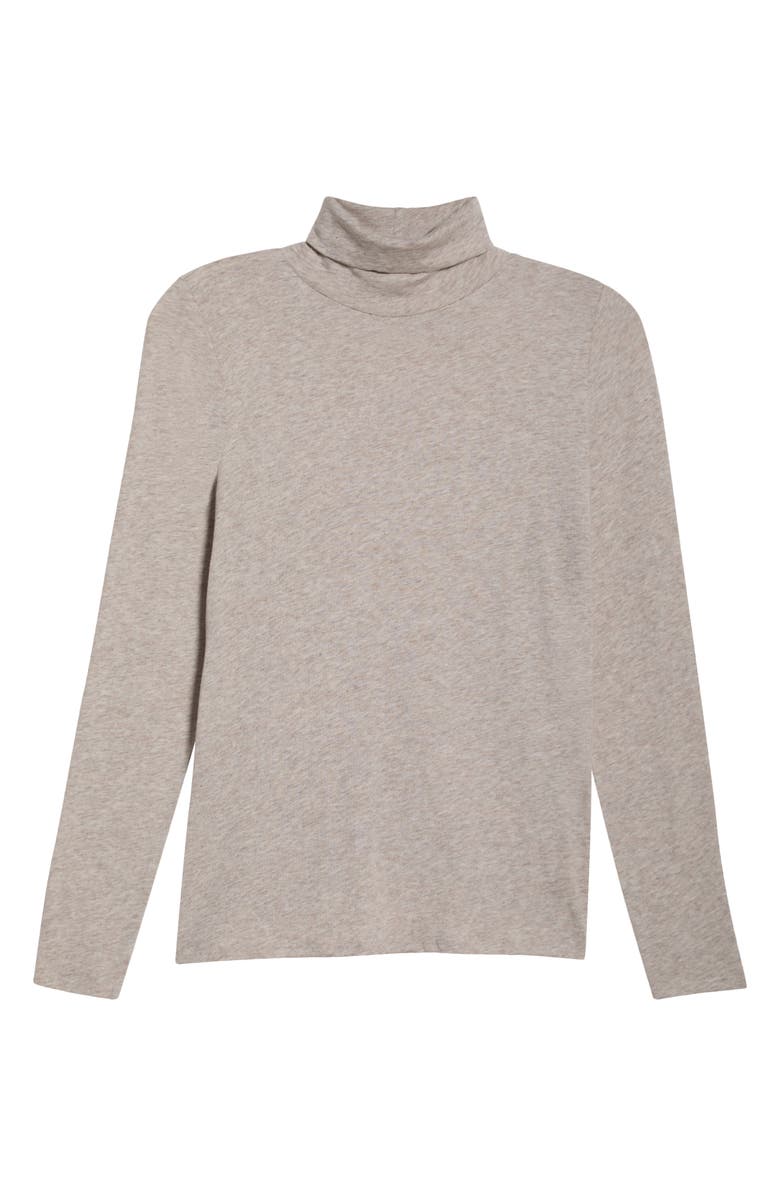 Eileen Fisher Long Sleeve Turtleneck Top, Alternate, color, Dove
