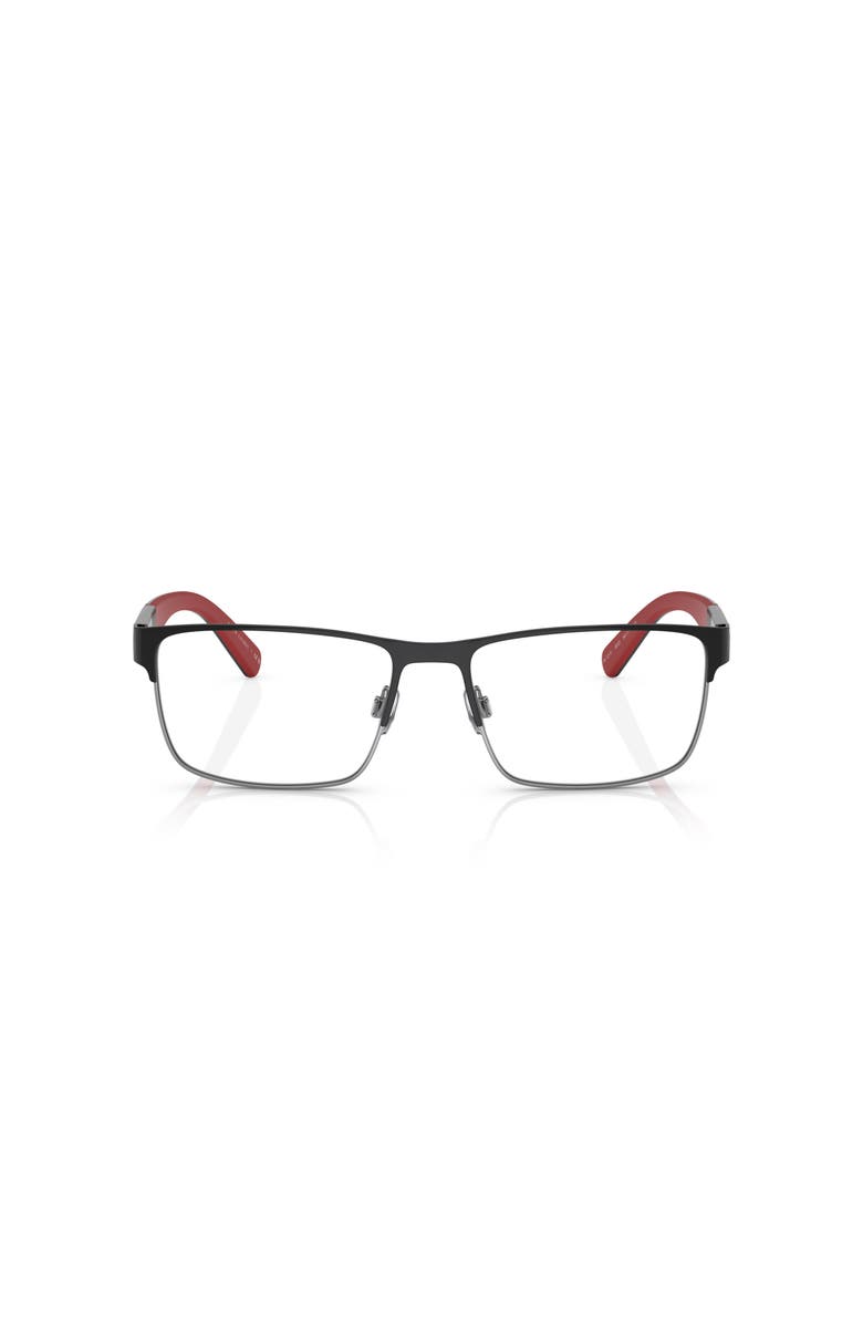 Polo Ralph Lauren 56mm Rectangle optical glasses, Alternate, color, Black