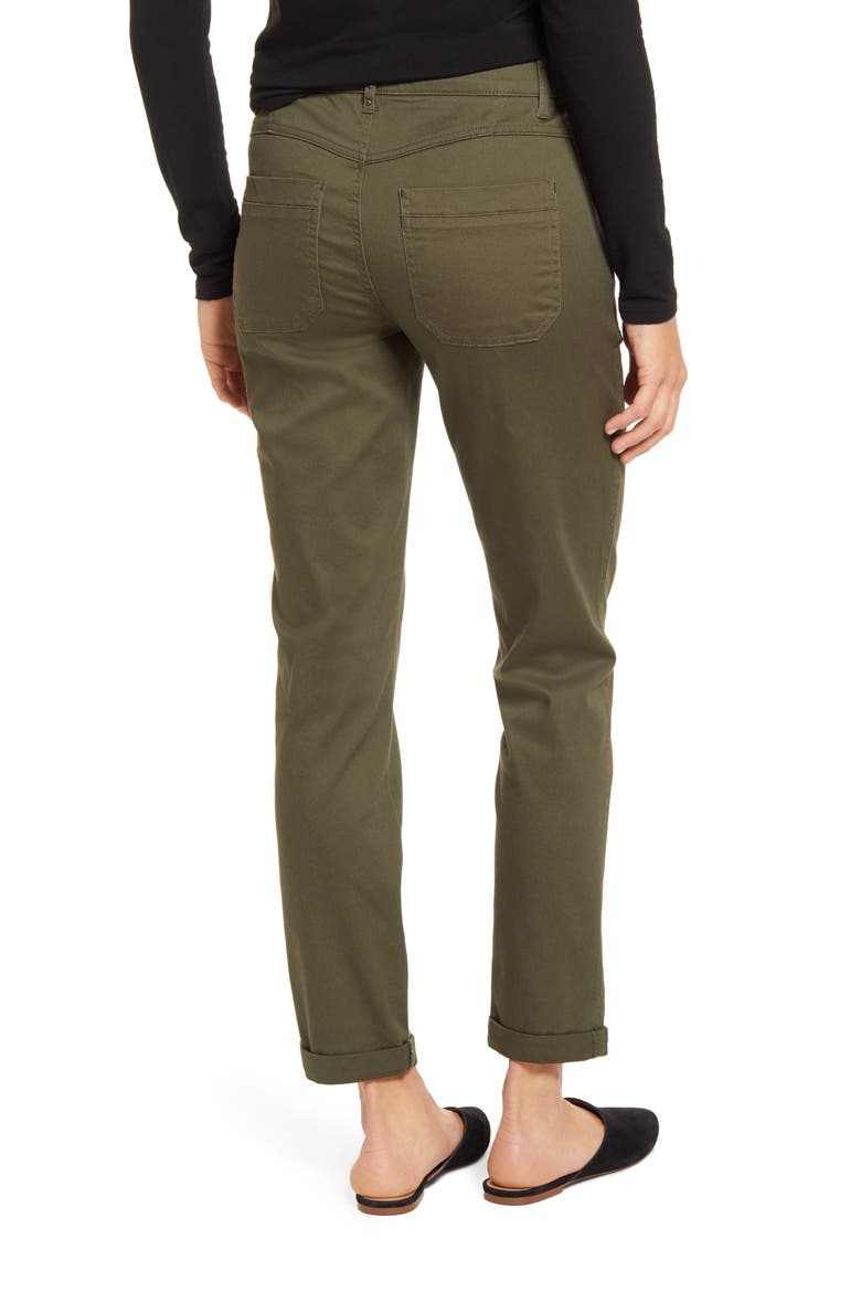 Ab-Solution High Waist Studded Utility Pants (Nordstrom Exclusive), Alternate, color, CAPER