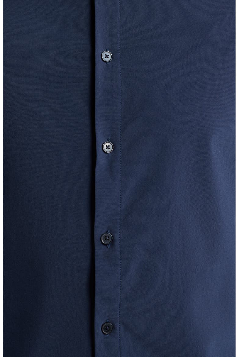 Leeward Solid Blue Button-Up Shirt, Alternate, color, NAVY SOLID