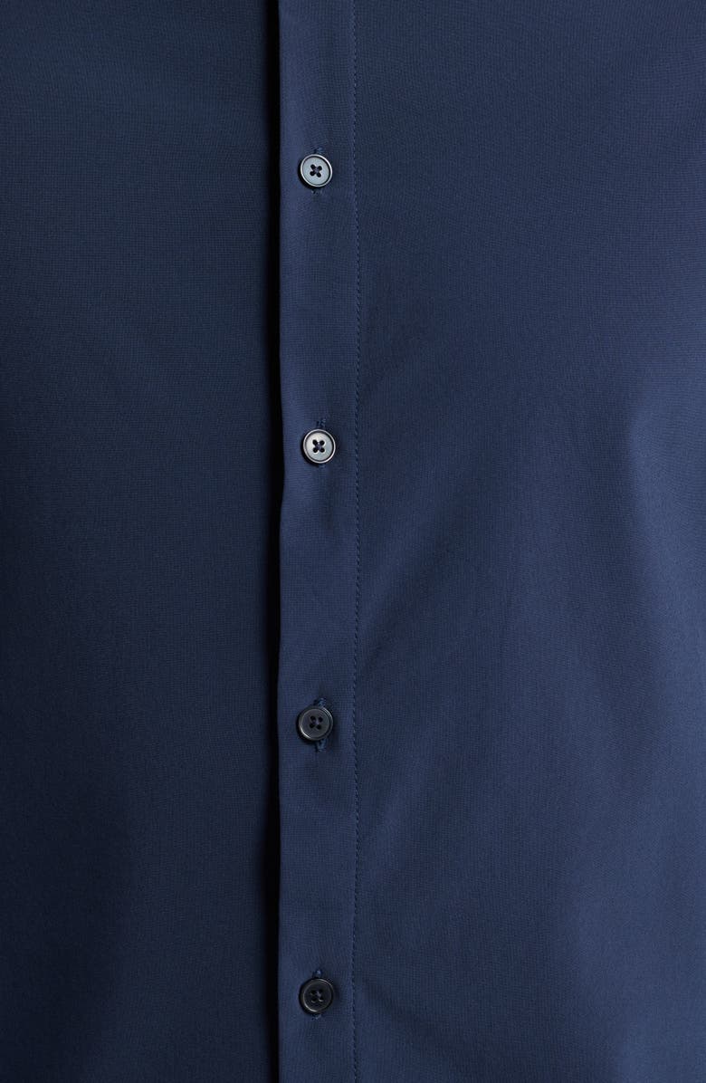 Mizzen+Main Leeward Solid Blue Button-Up Shirt, Alternate, color, Navy Solid