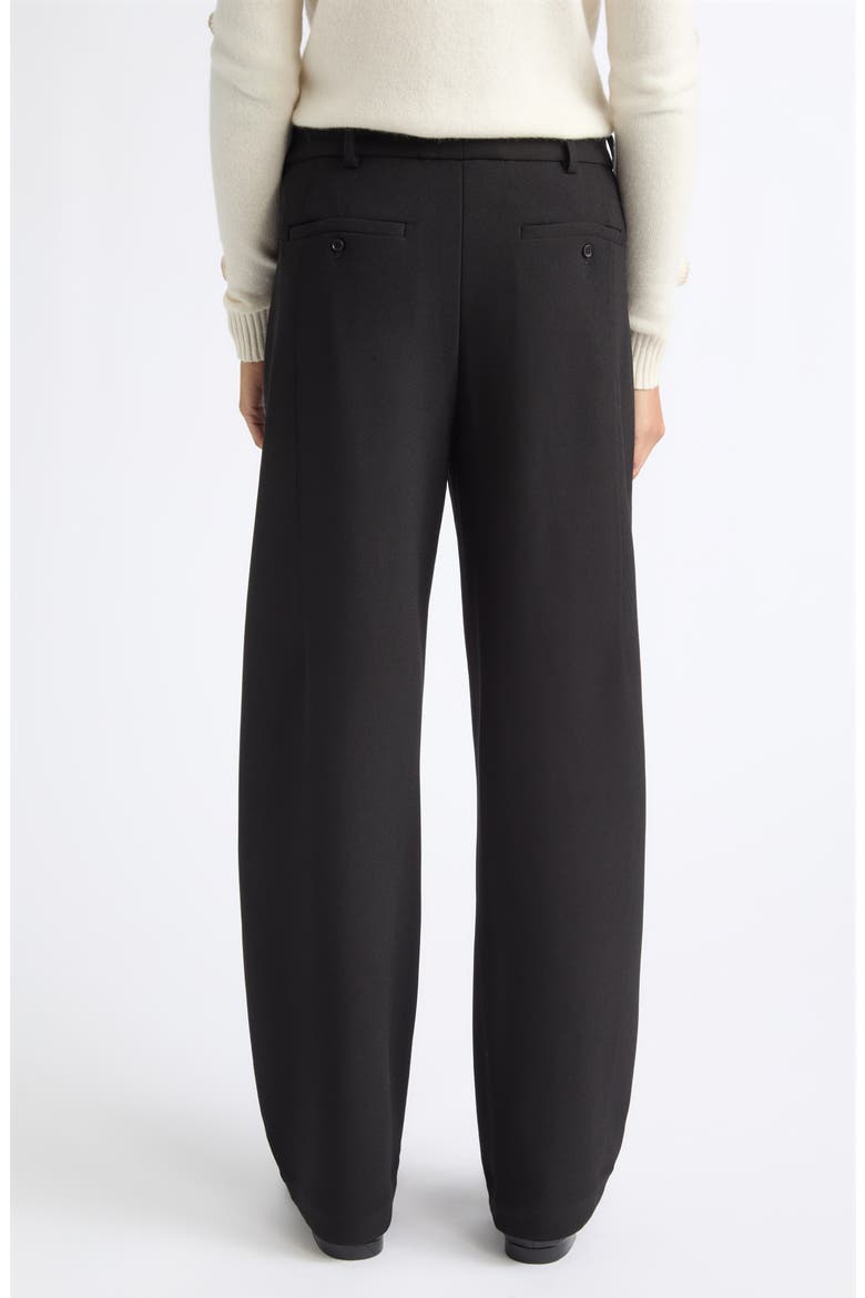 Sharp Pleat Wide Leg Pants, Alternate, color, BLACK