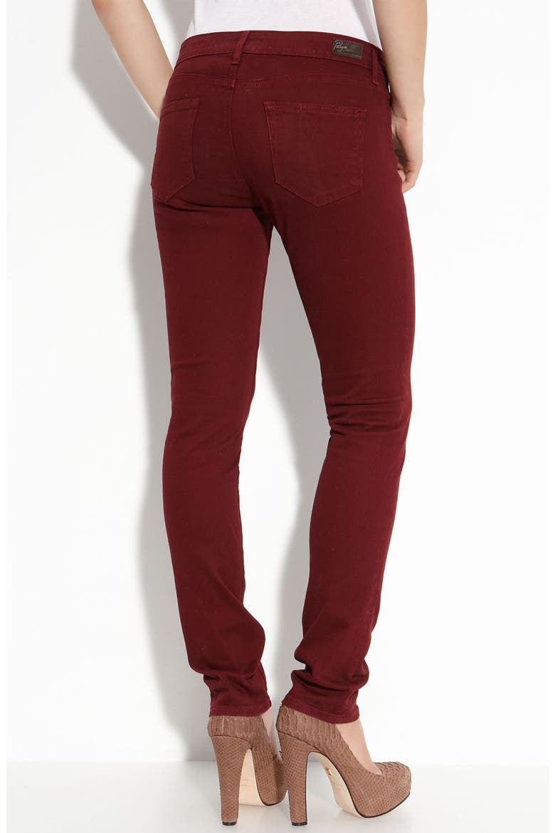 Denim 'Skyline' Skinny Stretch Jeans, Main, color, MERLOT