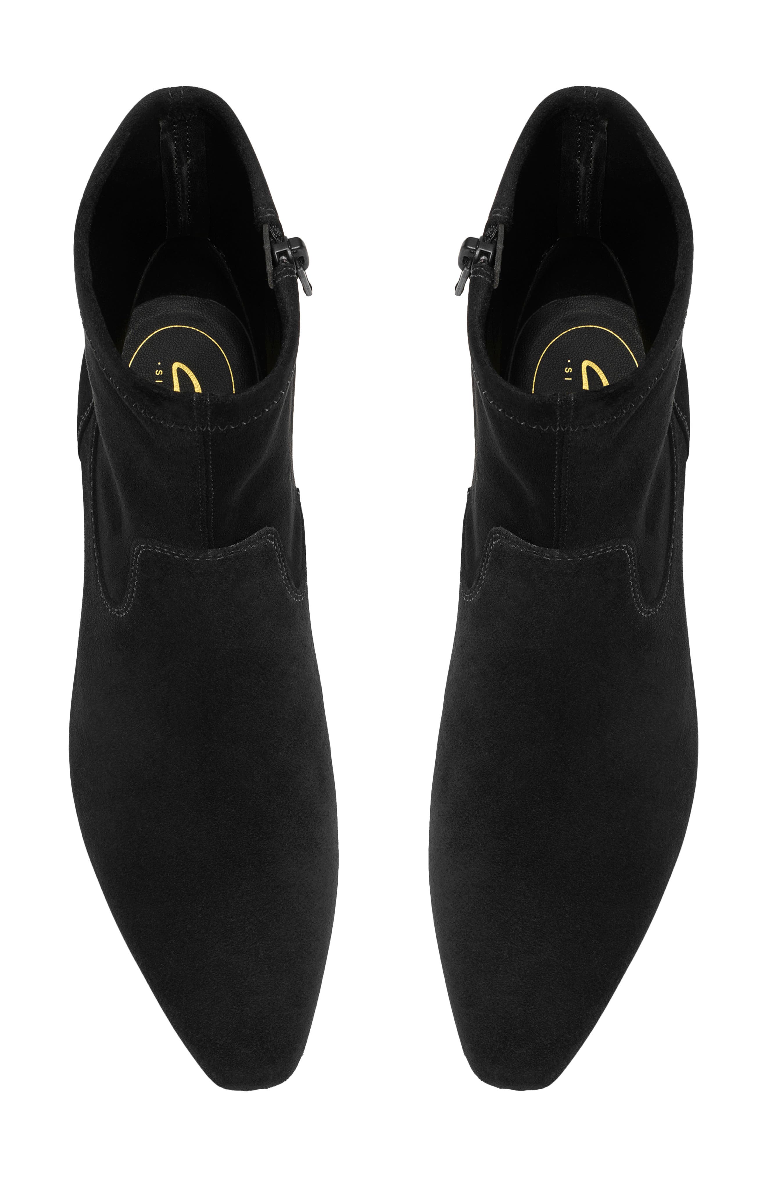 Edina Stretch Bootie, Alternate, color, BLACK SUEDE