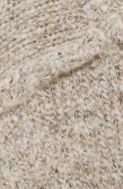 Mango Perkins Mock Neck Sweater In Sand