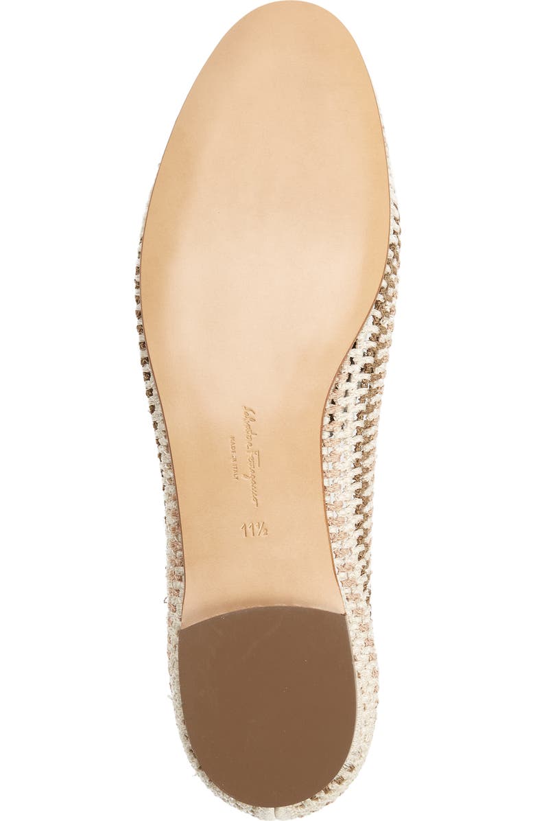 FERRAGAMO Varina Bow Crochet Flat, Alternate, color,