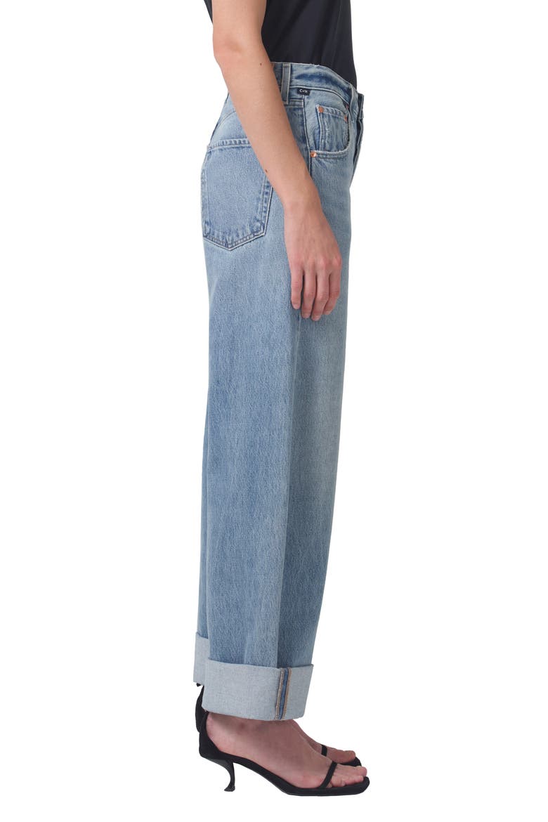 Ayla Baggy Organic Cotton Wide Leg Jeans, Alternate, color, SKYLIGHTS