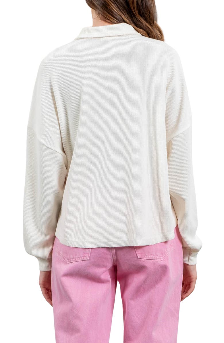 Blu Pepper Button Placket Sweater Top, Alternate, color, 