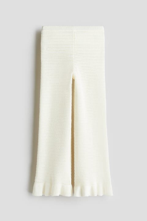Flared Cotton-knit Leggings
