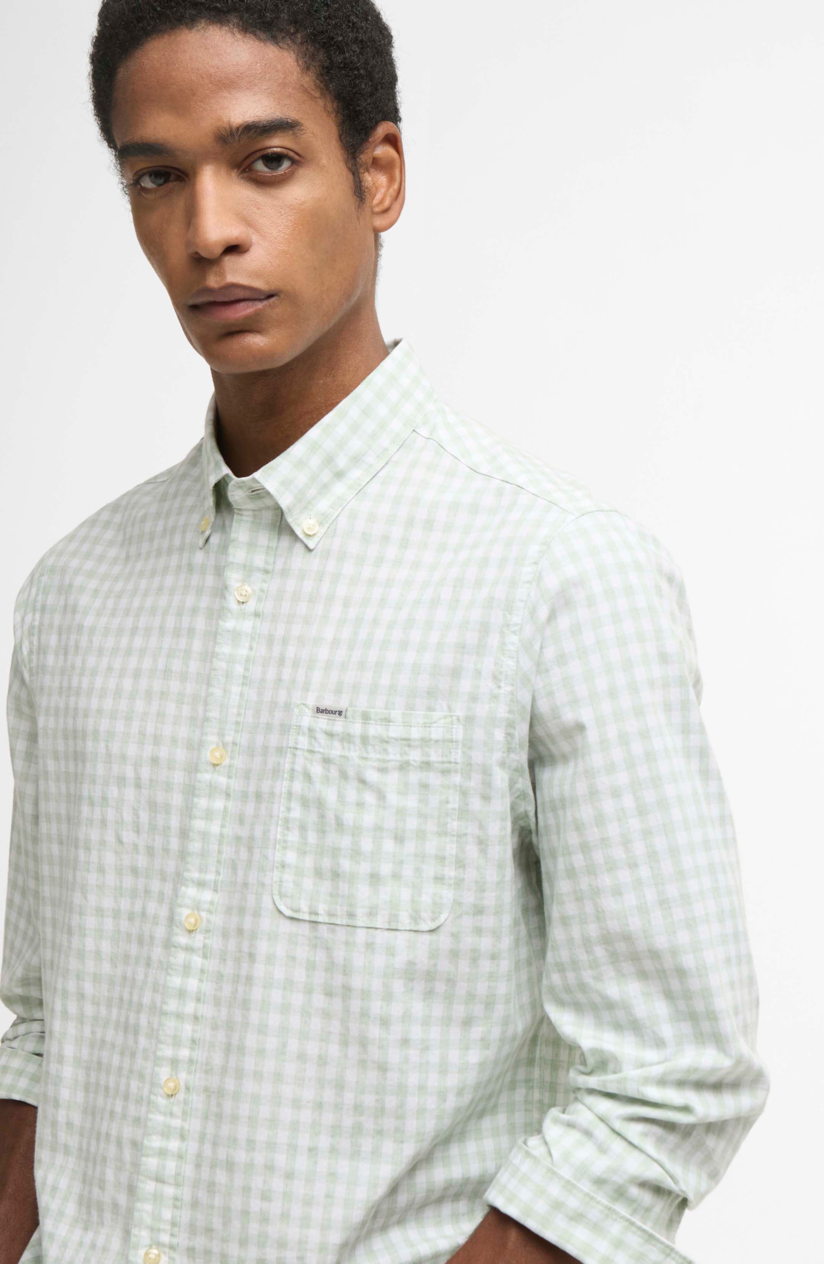 Kanehill Tailored Fit Gingham Button-Down Shirt - image 2