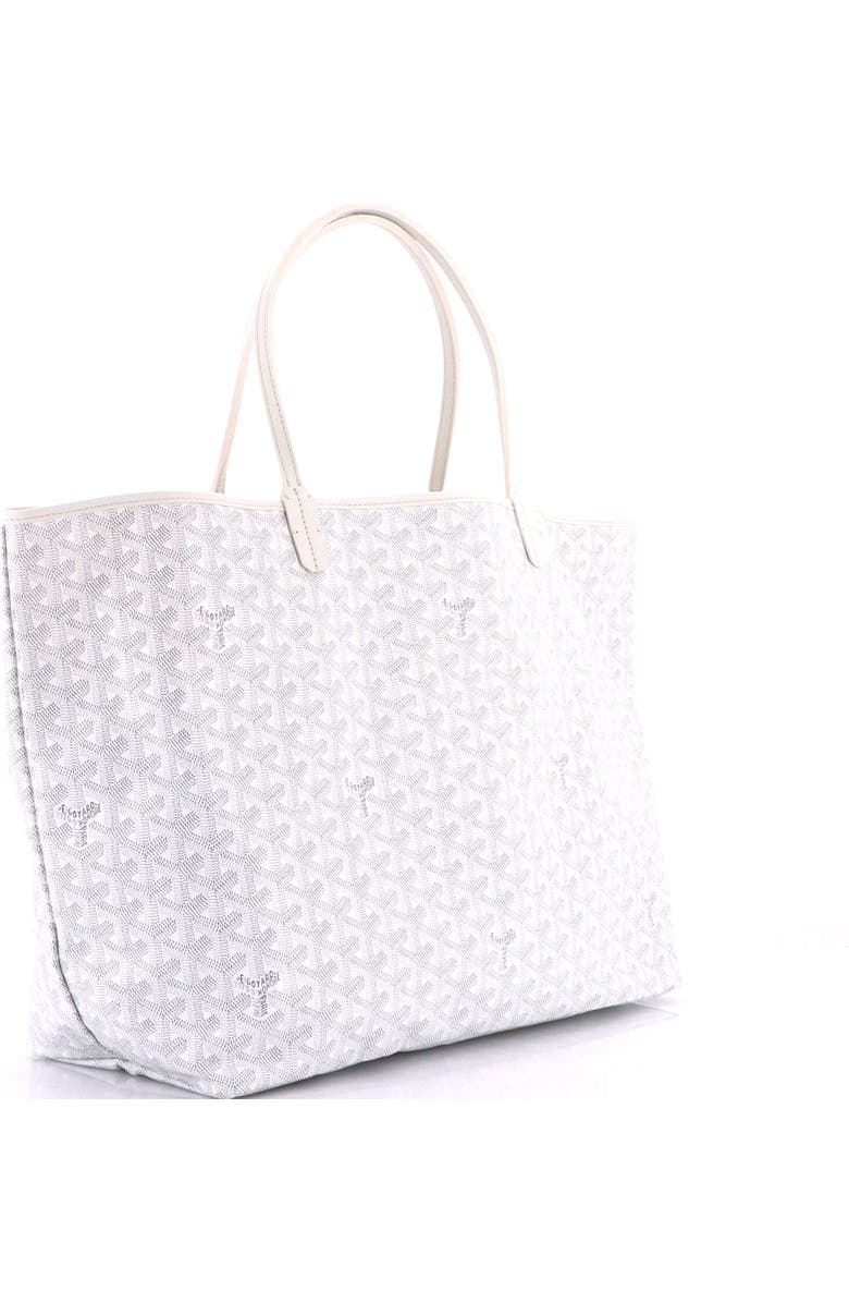 Pre-Owned Goyard Saint Louis Tote Coated Canvas GM, Alternate, color, White