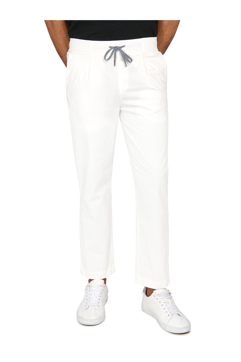Solid Drawstring Pants, Main, color, WHITE