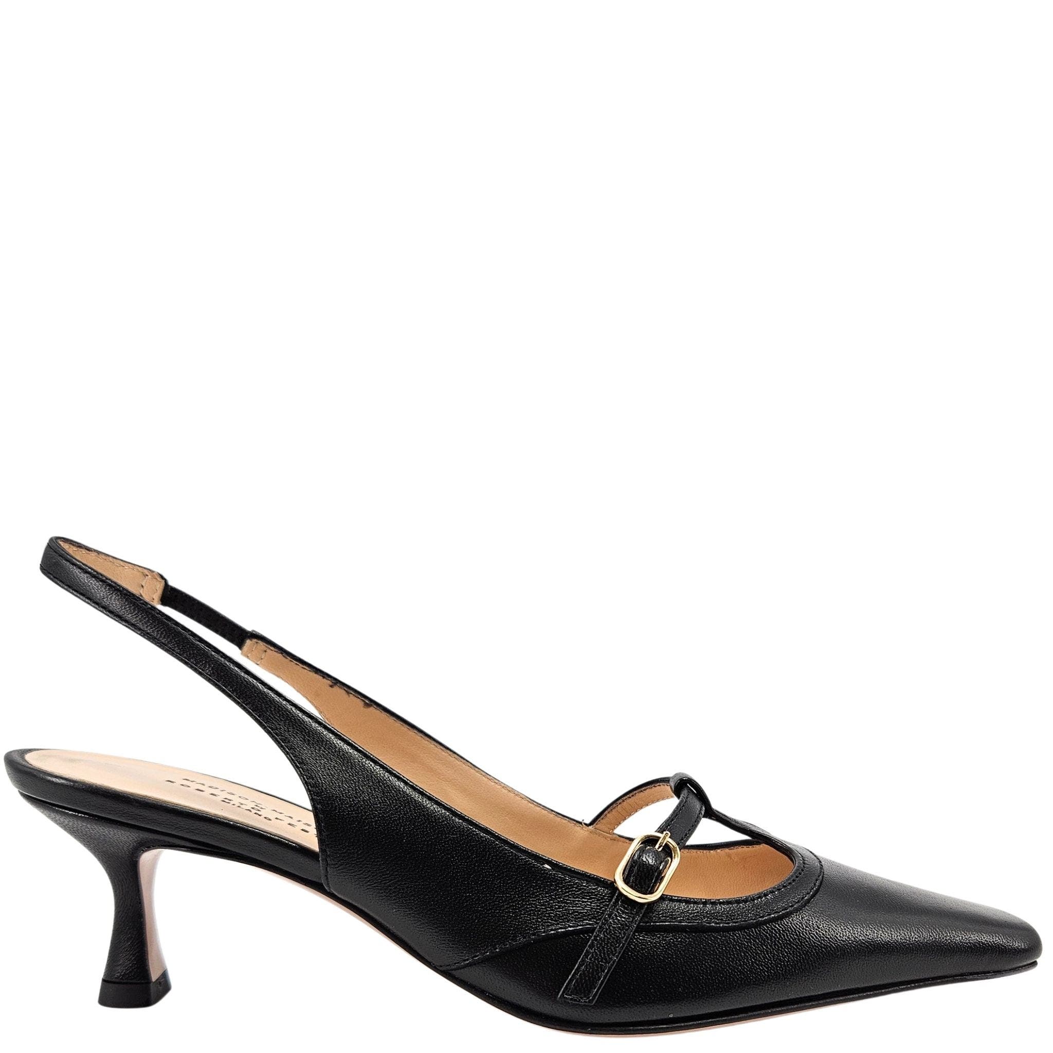 Madison Maison Penny Kitten Heel Slingback, Main, color, Black