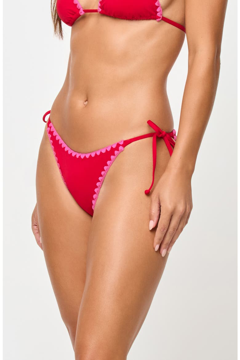 Zhara Classic Swim Bottoms, Alternate, color, LIPSTICK RED/ SWEETHEART