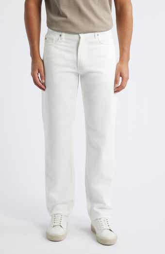 Emporio Armani White Lyocell & Cotton 5-Pocket Pants