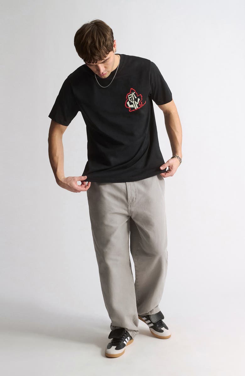 Brooklyn Industries Logo Cotton Graphic T-Shirt, Alternate, color, Black