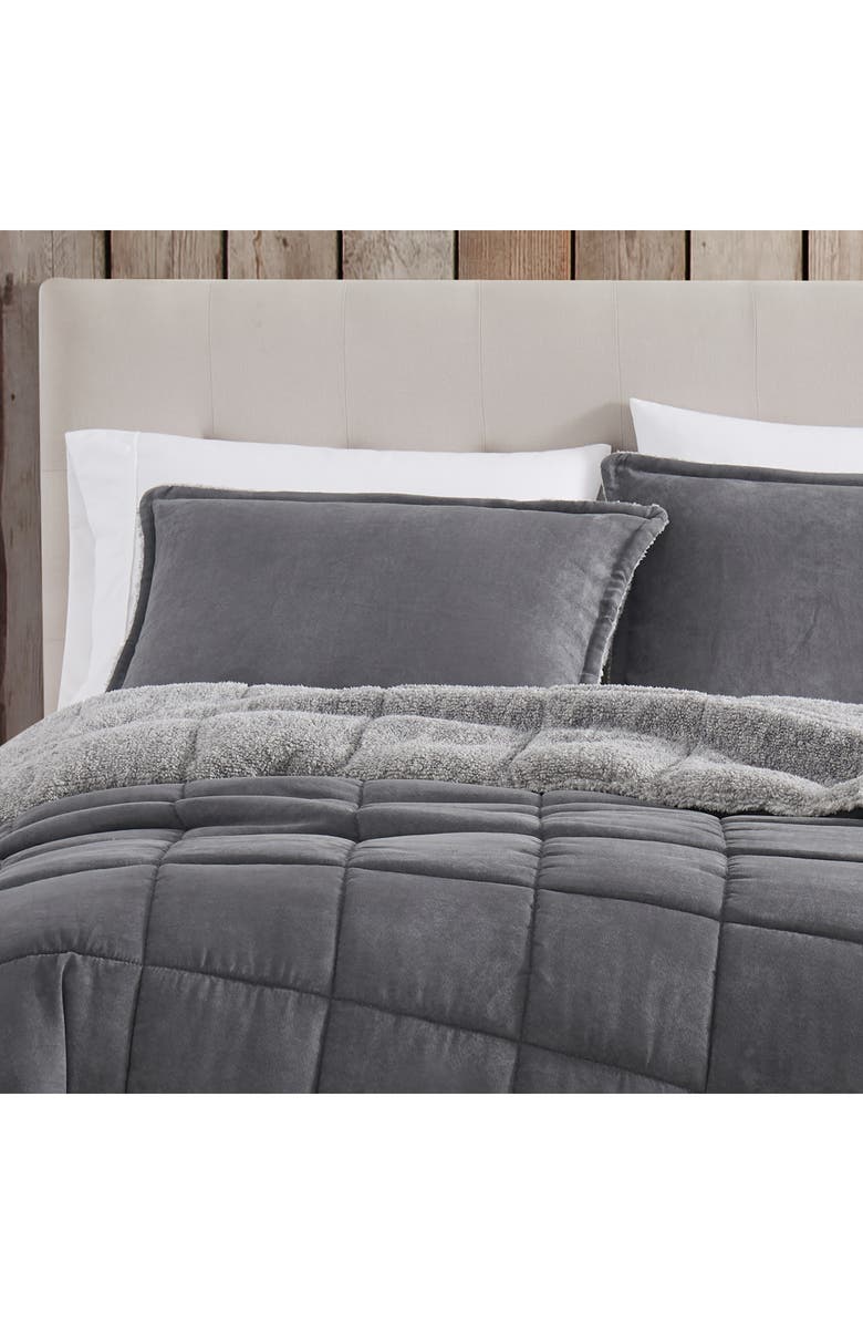 Eddie Bauer Sherwood King Comforter Set, Alternate, color, Grey