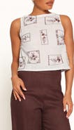 Petal & Pup Leni Print Crop Sleeveless Top
