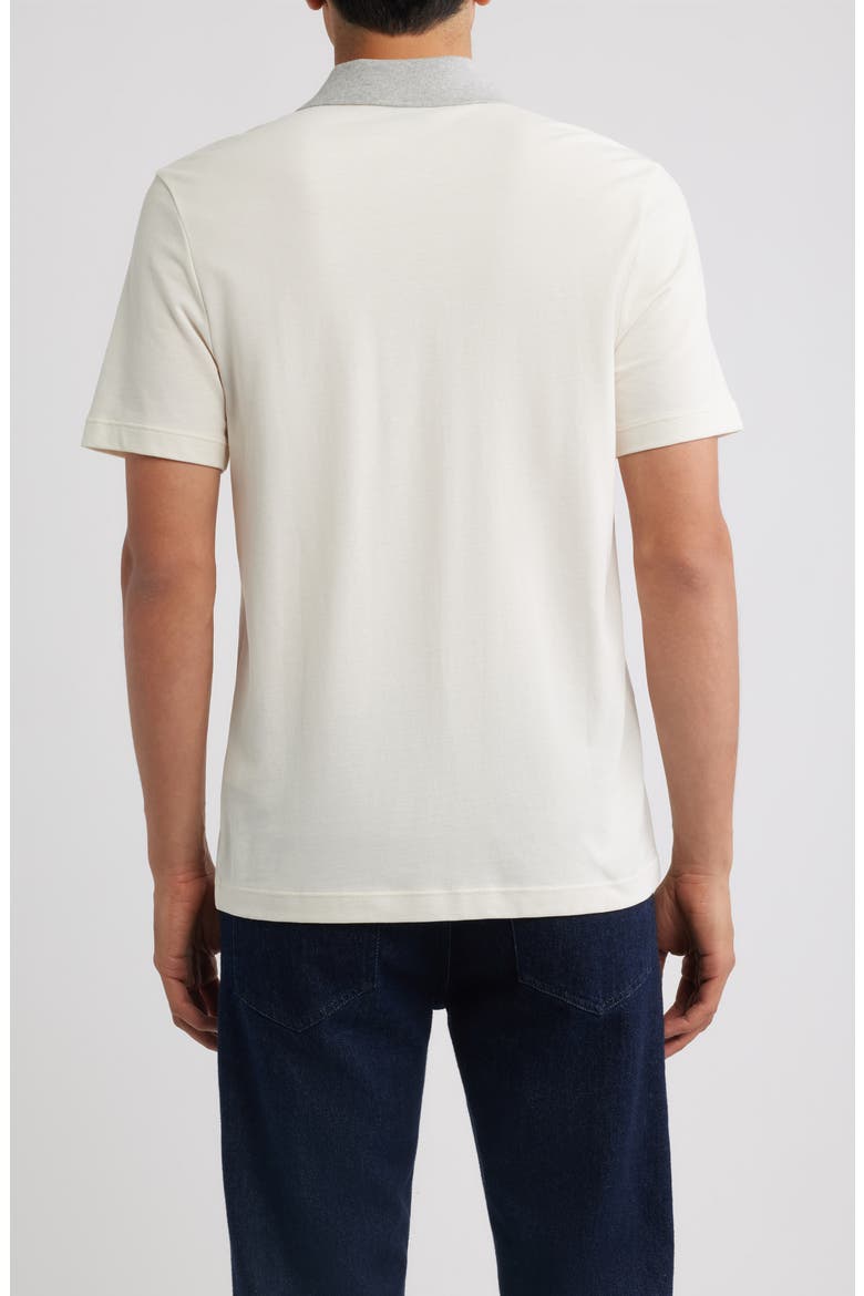 Parlay Contrast Collar Cotton Polo, Alternate, color, OPEN WHITE
