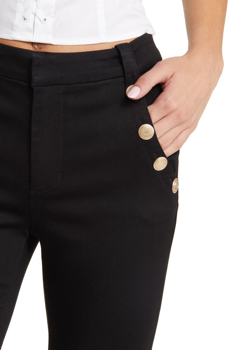 1822 Denim High Waist Slim Bootcut Sailor Jeans, Alternate, color, Black