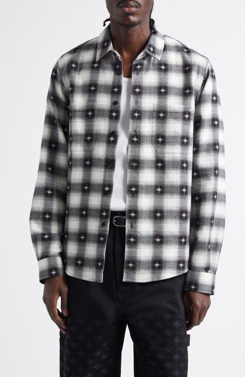 AMIRI Plaid Shirt Blue/Black Men's - US