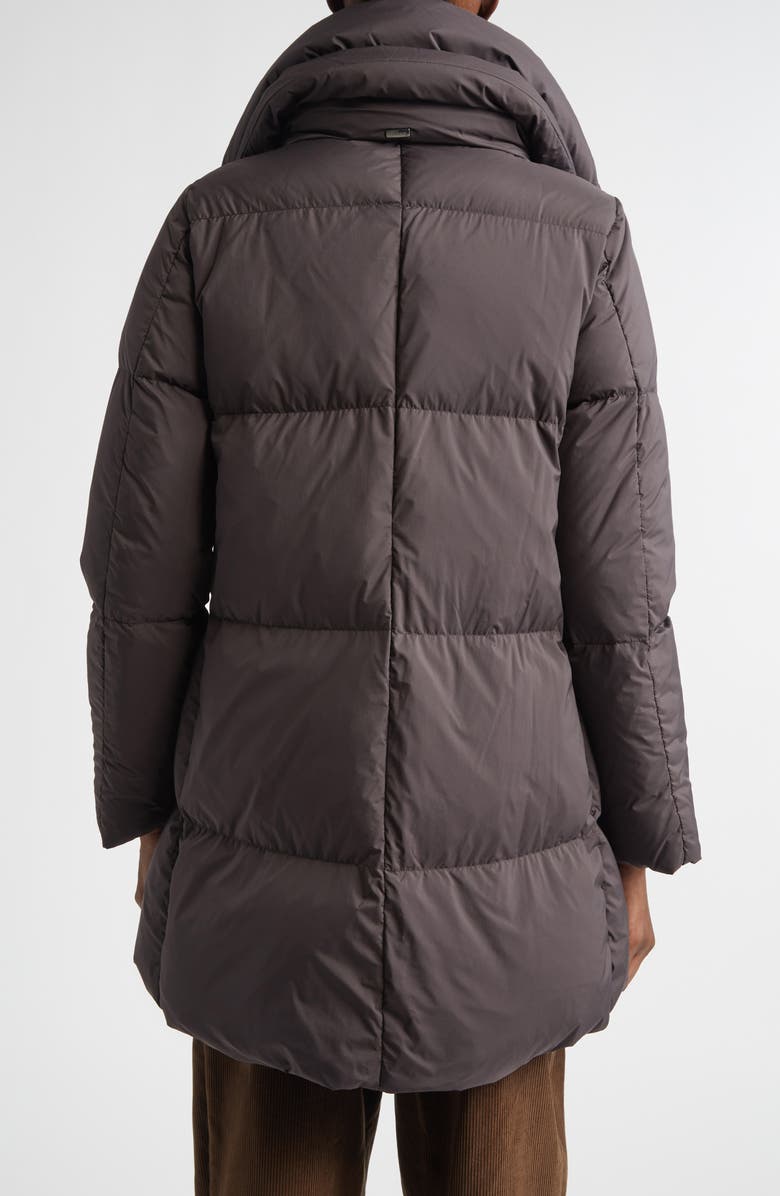 Herno Box Quilted Water Resistant Down Coat, Alternate, color, Marrone Scuro