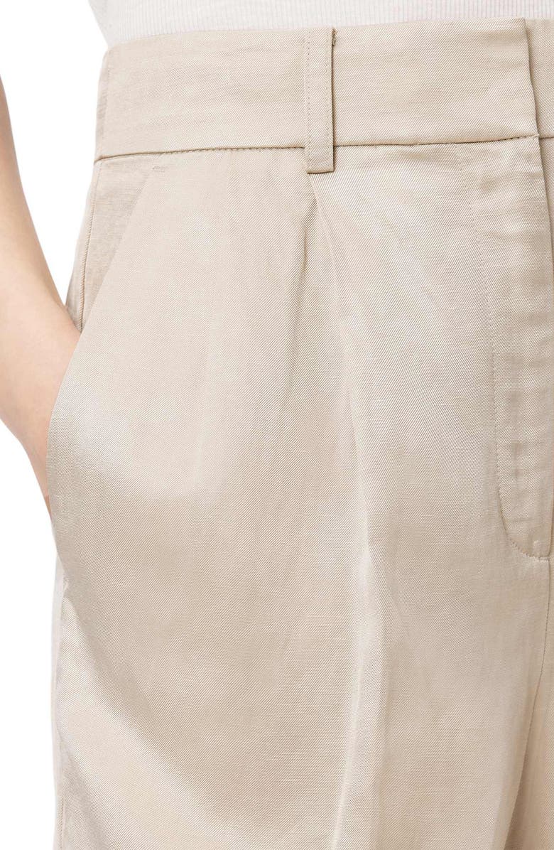 AllSaints Helena Pleated Pants, Alternate, color, Stone