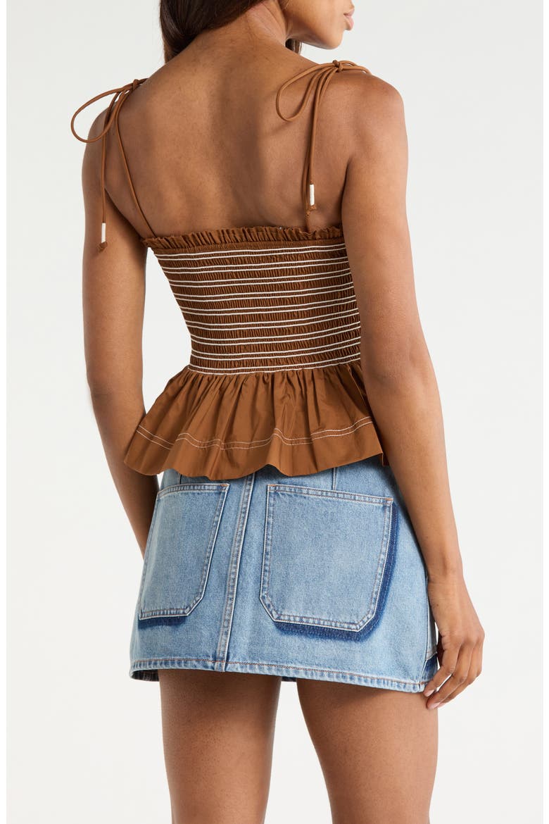 Ophelia Smock Cotton Top, Alternate, color, WHISKY