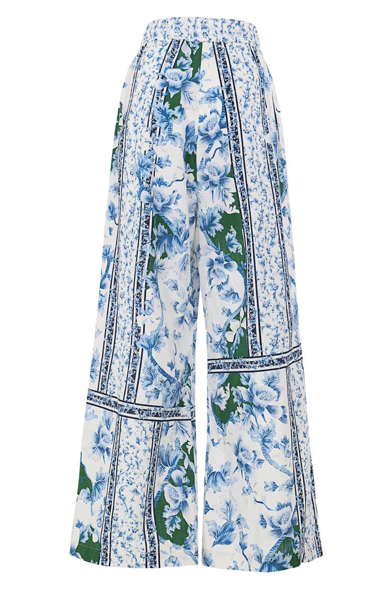 Nader Print Wide Leg Cover-Up Pants, Alternate, color, BLUE