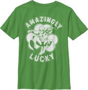 Marvel Boy's Marvel St. Patrick's Day Spider-Man Lucky Clover Graphic T-Shirt