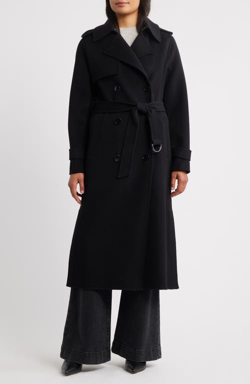 Michael Kors Wool Blend Maxi Coat In Black
