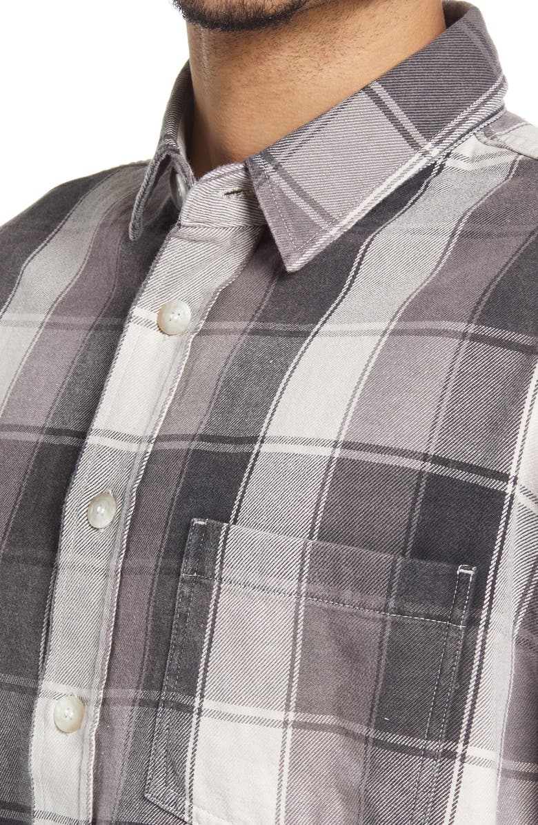 John Elliott Hemi Point Sur Check Oversize Cotton Button-Up Shirt, Alternate, color,