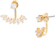 Nordstrom Cubic Zirconia Fan Ear Jacket Earrings