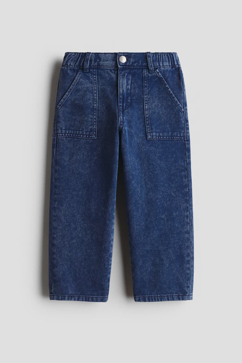 Cotton Denim Trousers, Alternate, color, Dark denim blue