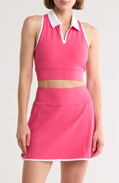 90 DEGREE BY REFLEX Lux Cute League Polo Crop Tank