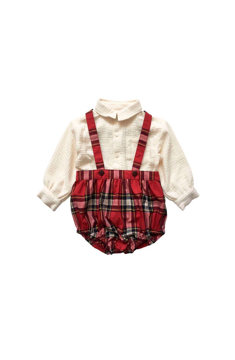 Wild Wawa Baby Boy Holiday Set, Main, color, Tartan Red