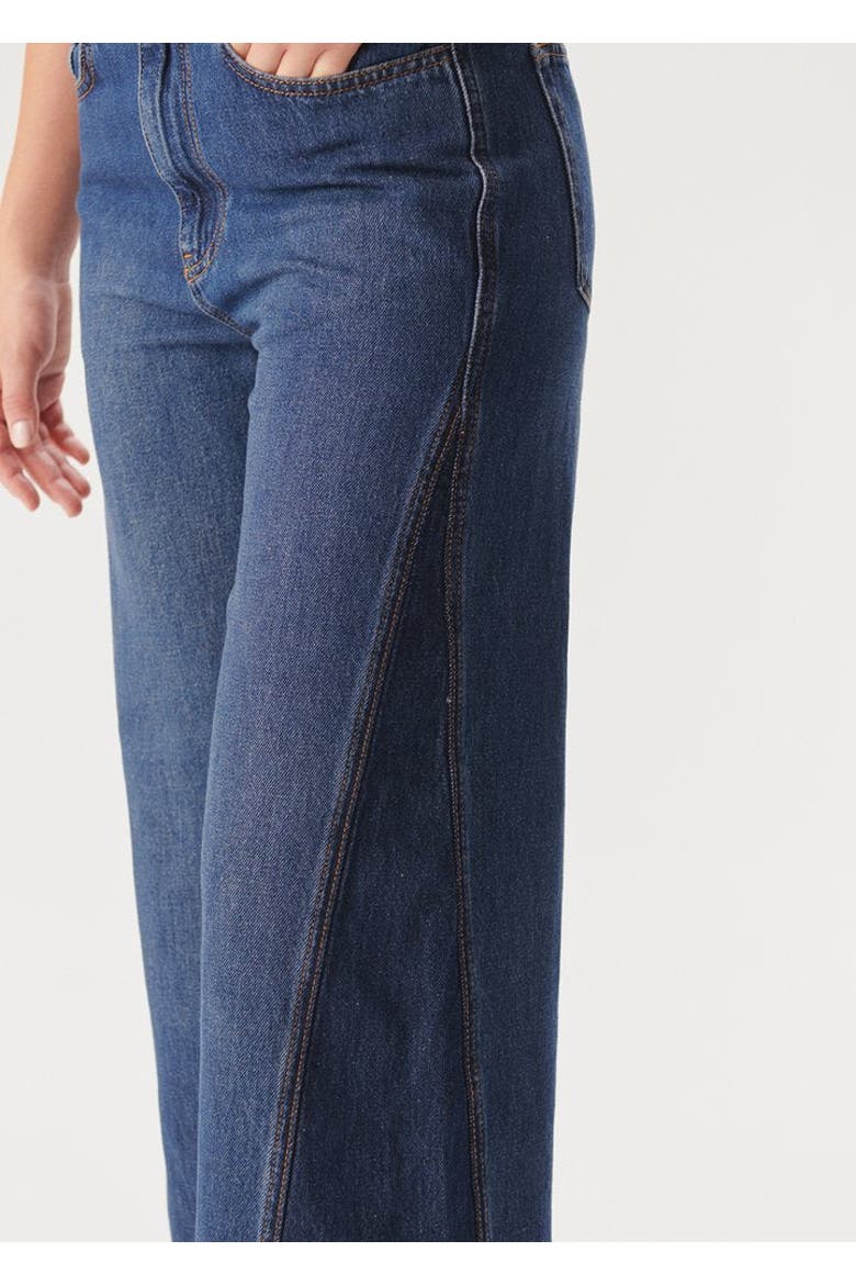 Lola Raw Wide Leg Denim Pant, Alternate, color, INDIGO
