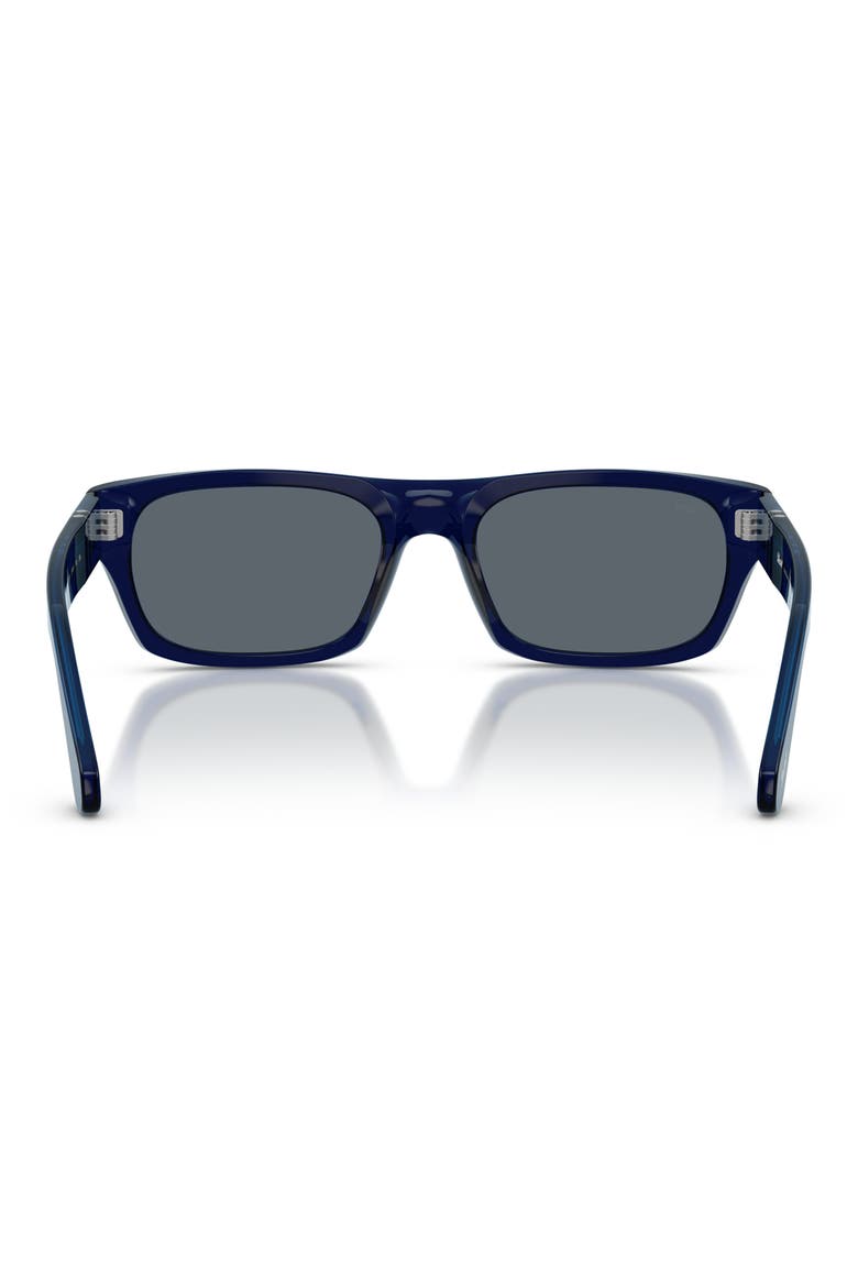 55mm Rectangular Sunglasses, Alternate, color, COBALTO / BLUE