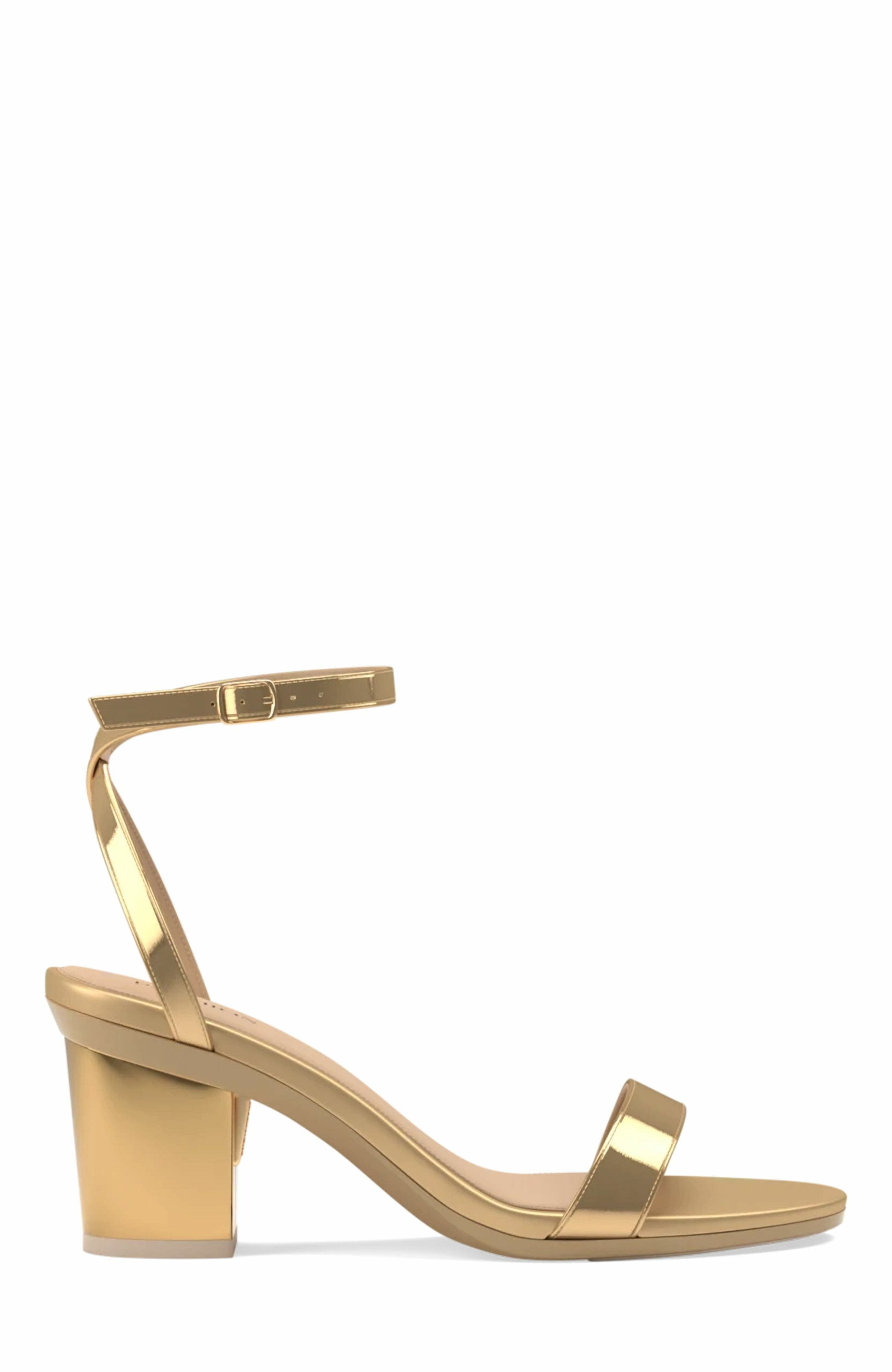 Pashion Footwear The Brenna 3" Block, Alternate, color, Gold