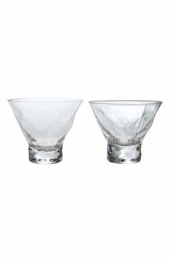 Set of 2 Gem Crystal Martini Glasses