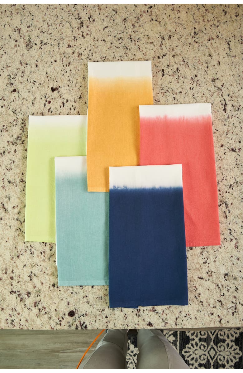 carol & frank Aster Indigo Towel, Alternate, color, Blue