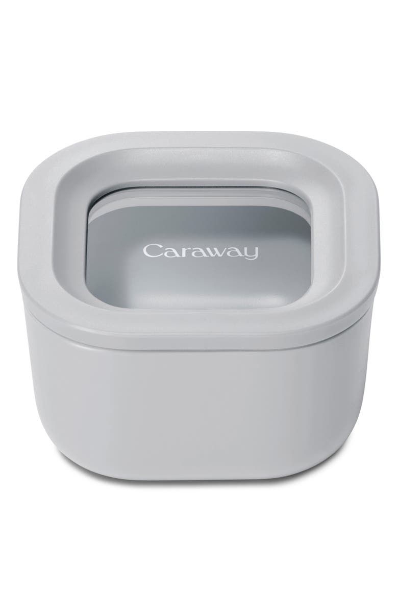 CARAWAY Mini Square Glass Food Storage Container, Main, color, Gray