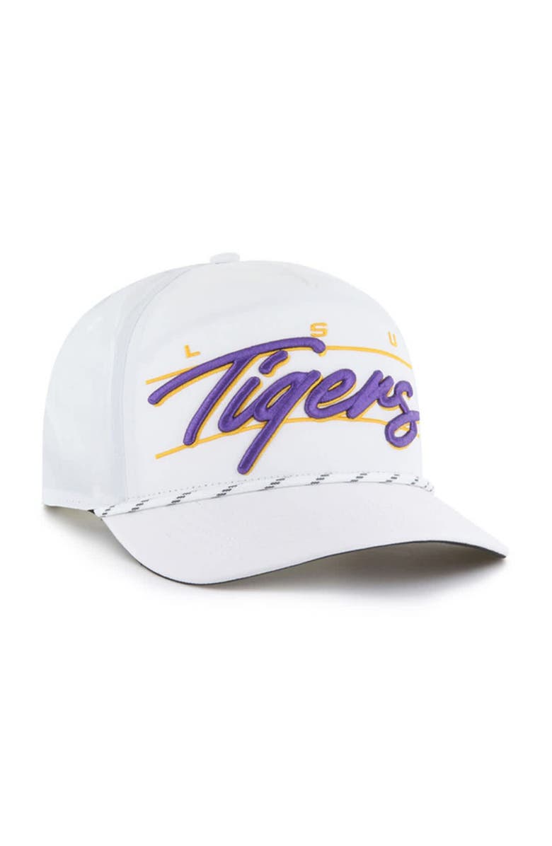 '47 Men's '47 White LSU Tigers Condor Hitch brrr° Adjustable Hat, Alternate, color, 