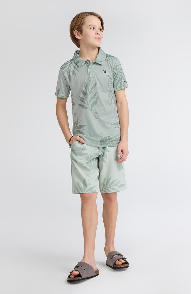 Hurley Kids' Belmont Polo, Alternate, color, Aqua Gray