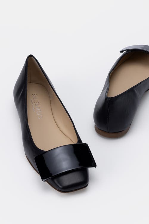 Bells & Becks Emma Ballerina Flat With Tab In Black